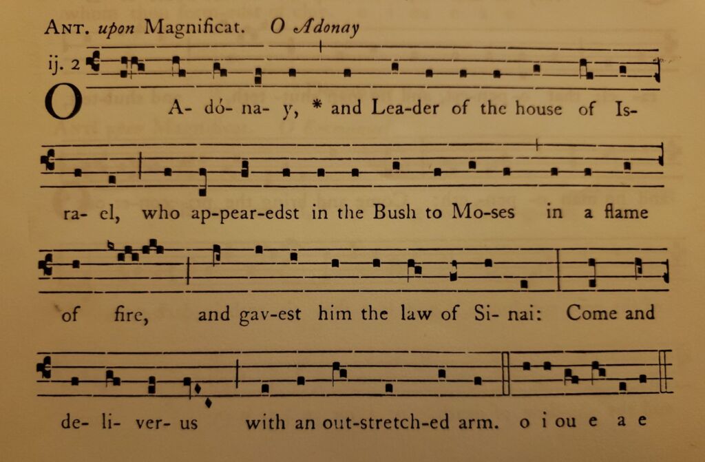 O Adonai, plainchant sung at the Community of Saint Mary the Virgin