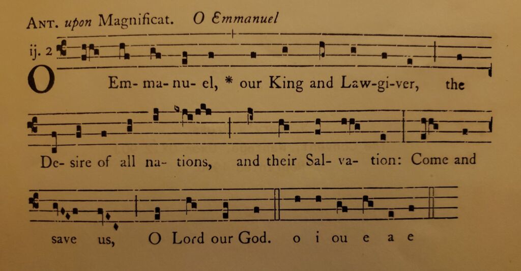 O Emmanuel, plainchant sung at the Community of Saint Mary the Virgin
