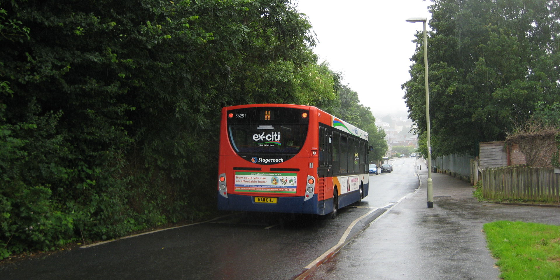 H bus on Woodwater Lane