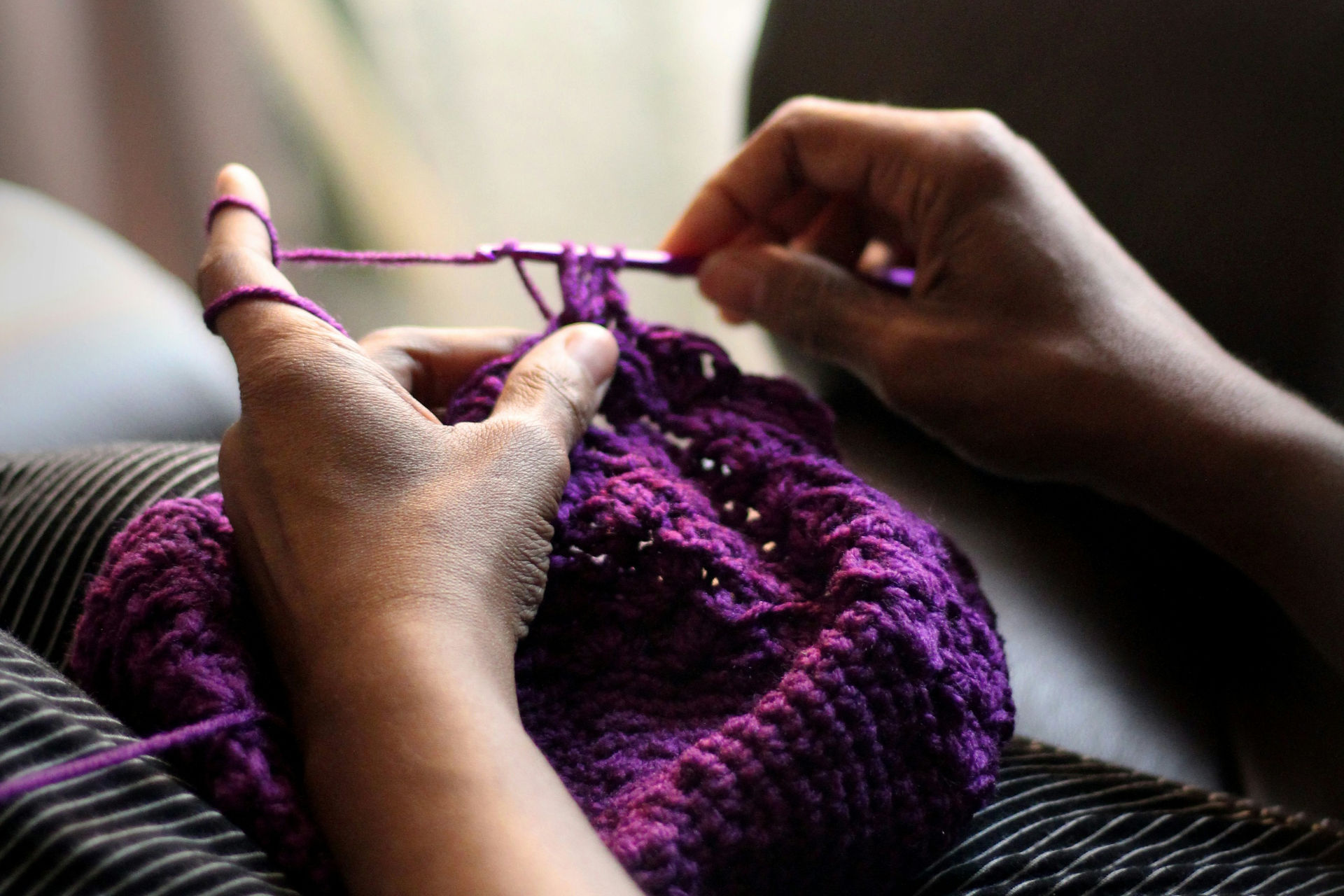 Knitting. Image credit: Imani on Unsplash.