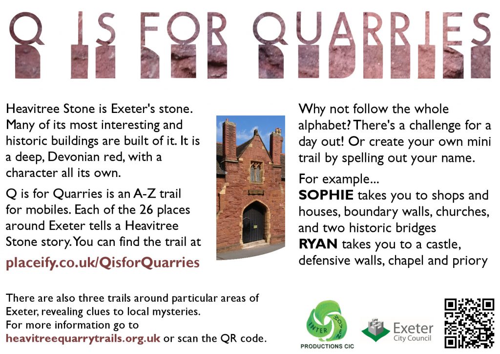 Q is for Quarries postcard - reverse