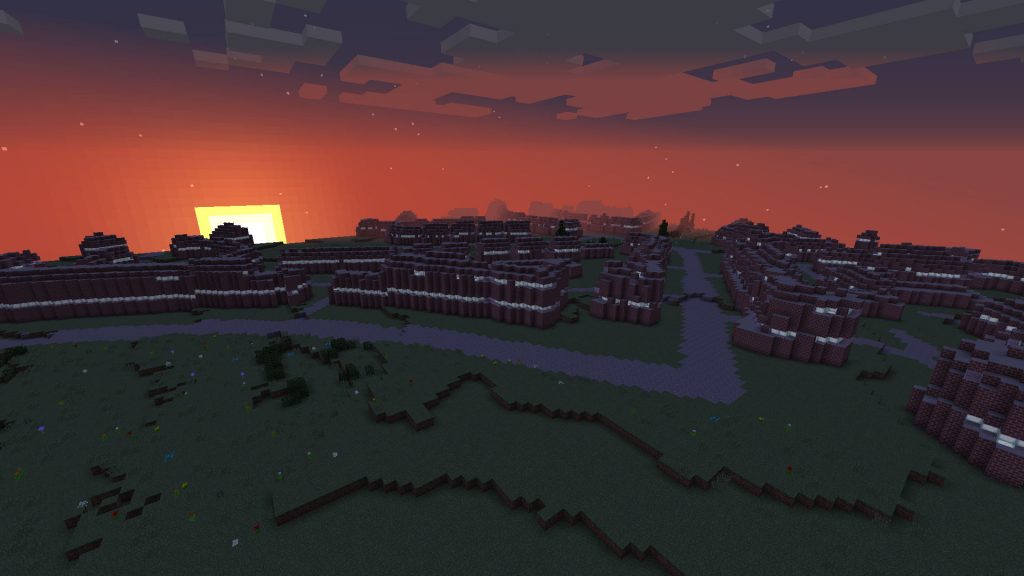 Kyrangle sunset in Minecraft